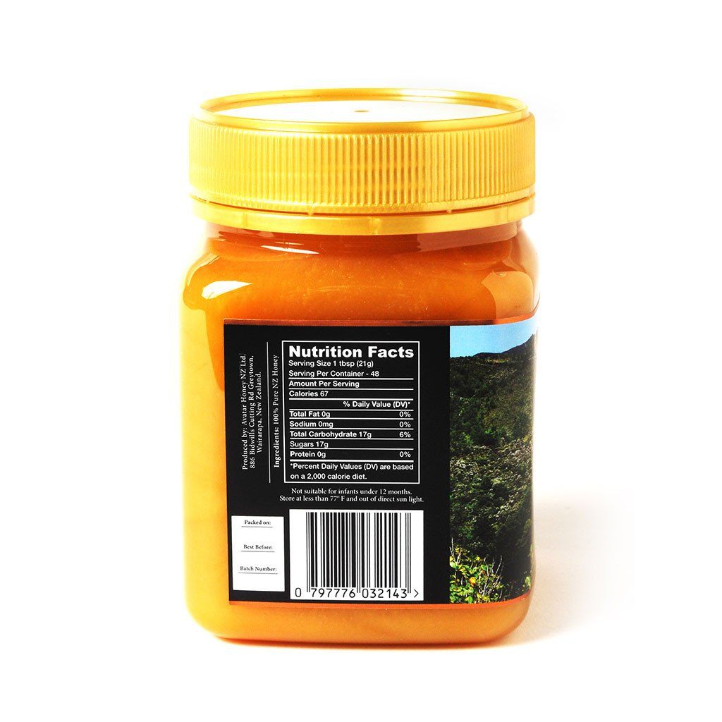 Manuka Honey Blend MGO 30+ with Kanuka honey 100% Pure New Zealand by Avatar - 1kg Manuka Honey Blend Avatar Honey NZ 