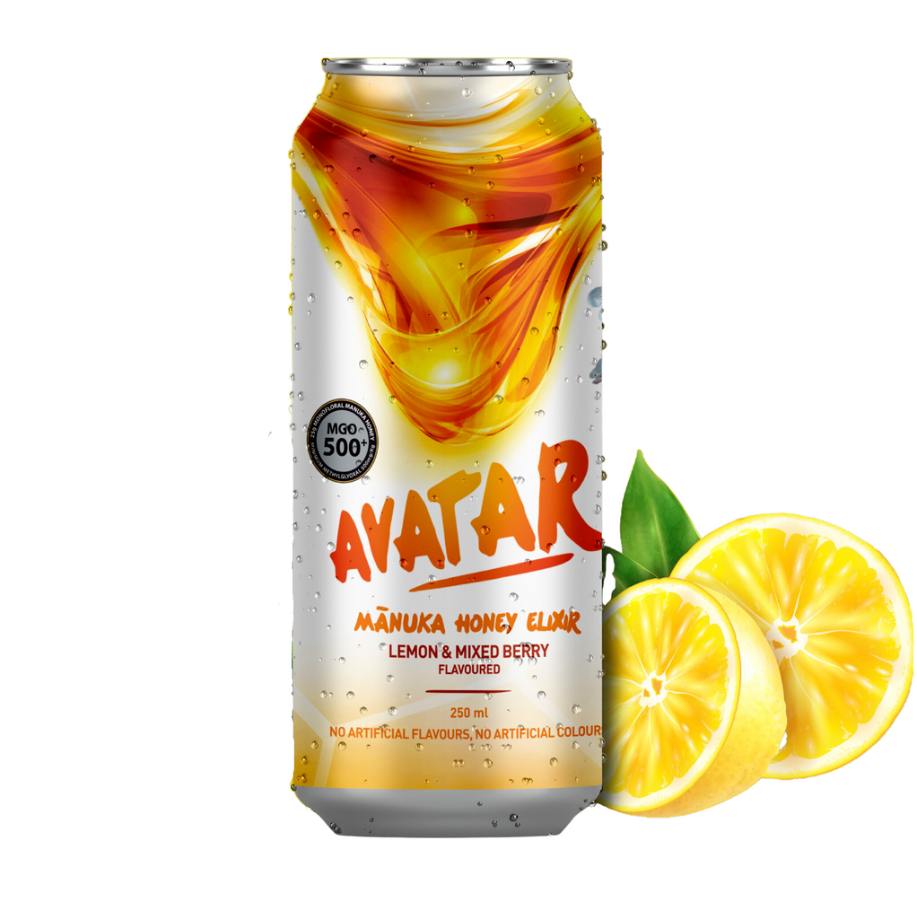 AVATAR MANUKA HONEY ELIXIR - LEMON AND MIXED BERRY FLAVOUR 250 ML, 24 COUNT CARTON