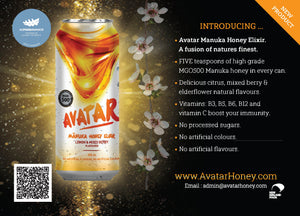 AVATAR MANUKA HONEY ELIXIR - LEMON AND MIXED BERRY FLAVOUR 250 ML 4-PACK