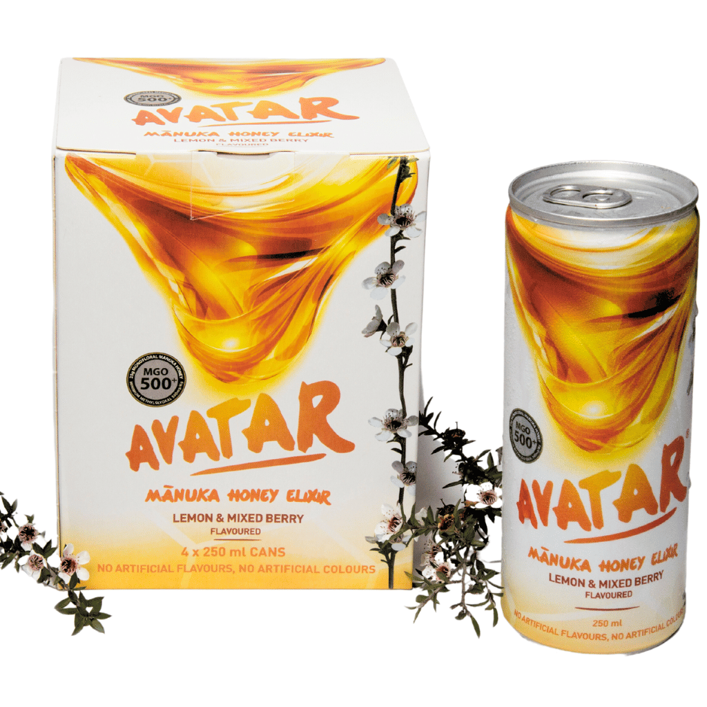 AVATAR MANUKA HONEY ELIXIR - LEMON AND MIXED BERRY FLAVOUR 250 ML 4-PACK