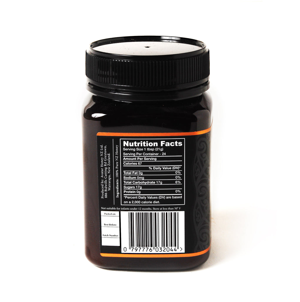 Manuka Honey MGO180 500g | MQS8+ (12 x 500g Carton)