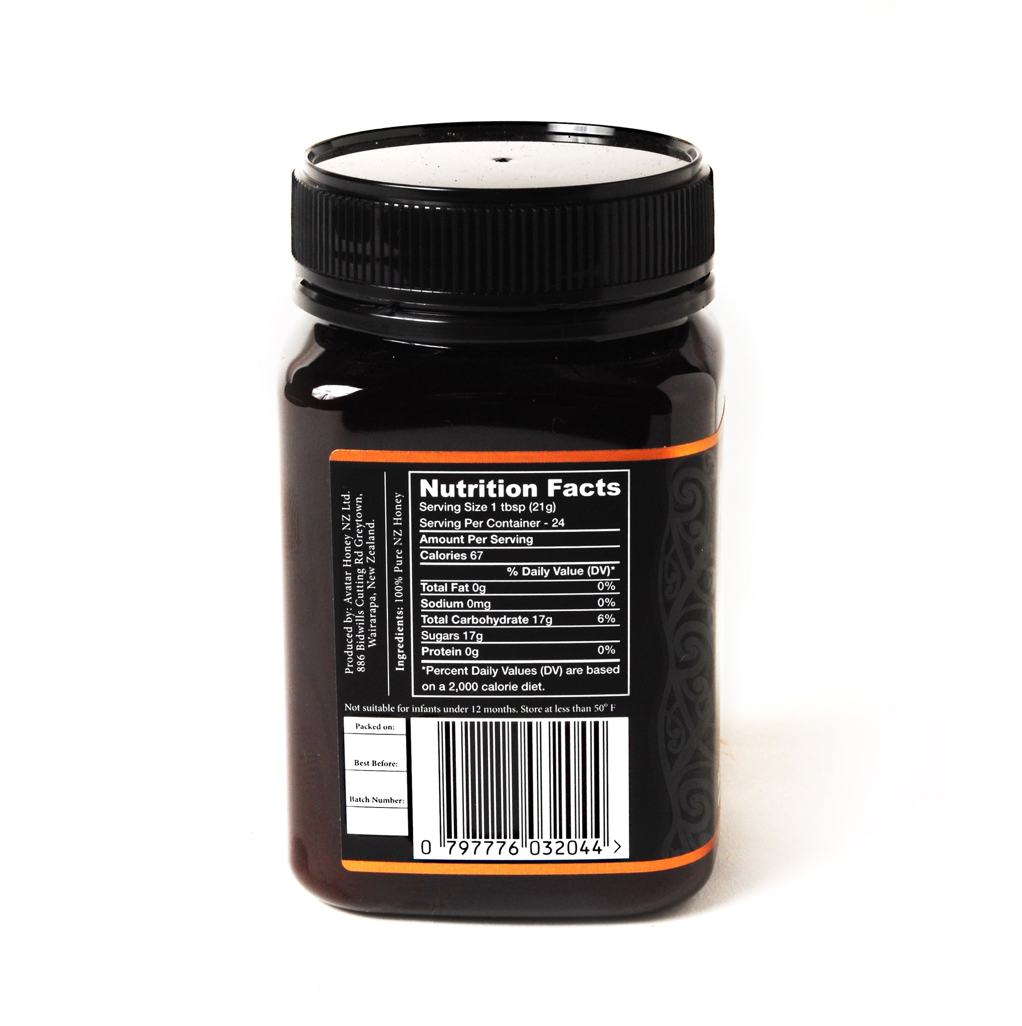 Manuka Honey MGO180 500g | MQS8+ (12 x 500g Carton)