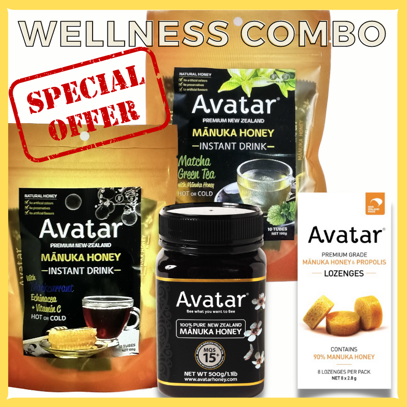 Avatar Manuka Honey Wellness Combo , Drinks, Lozenges, and Honey