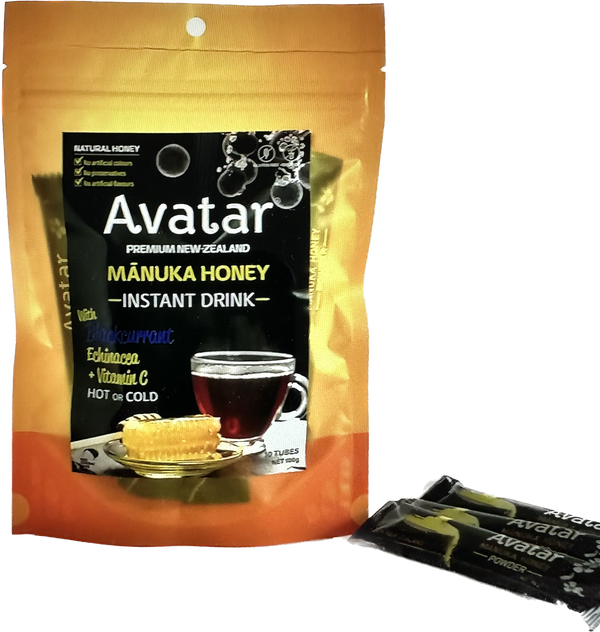 Avatar Manuka Honey, Blackcurrant, and Echinacea Powdered Herbal Tea w ...