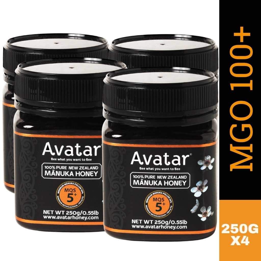 Avatar MQS5+ MGO100 250g x4 Avatar New Zealand Manuka Honey 