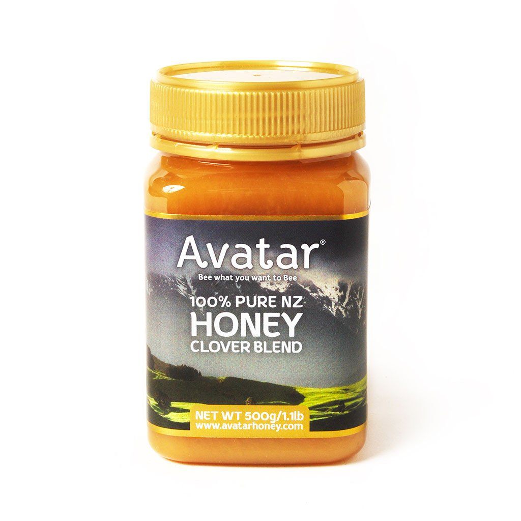 Clover Honey Blend By Avatar Honey New Zealand 500g & 1kg Packs Clover Blend New Zealand Avatar Honey NZ 500g 