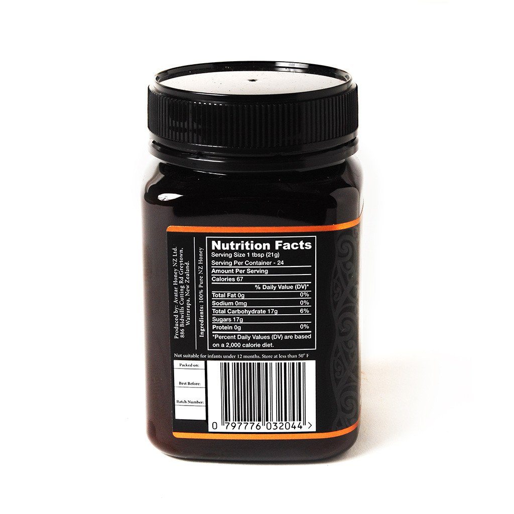 MGO Manuka Honey Manuka Honey direct from New Zealand 500g MGO100 by Avatar Honey NZ 