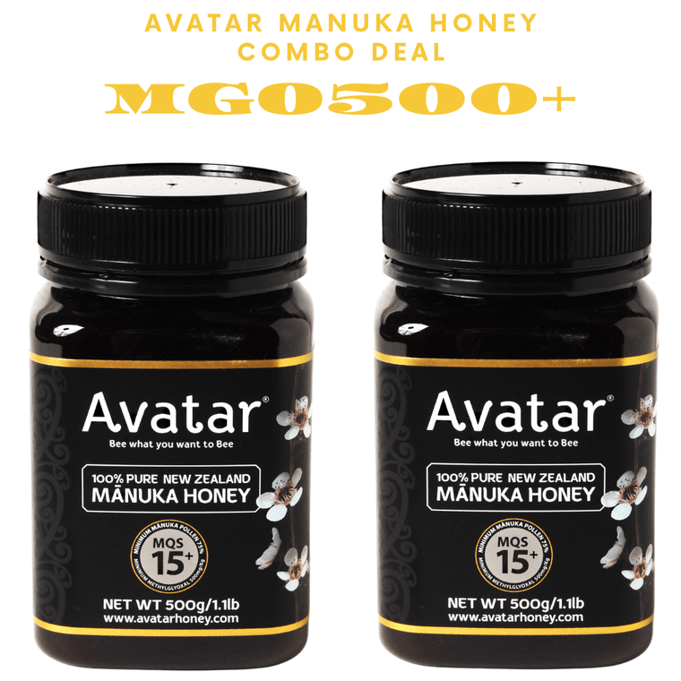 Manuka Honey 15+ MGO 500 (500g x2) Avatar New Zealand Manuka Honey 