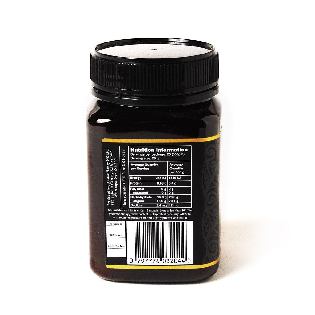 Manuka Honey 15+ MGO 500 , Massey Universty Certified 93.7% Manuka pollen count minimum| 500g premium Honey by Avatar Honey NZ Manuka Honey Avatar Honey NZ 