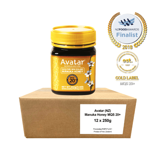 Manuka Honey 20+ MGO800 (carton 250g x12) Wholesale Combo Manuka Honey International Direct Avatar New Zealand Manuka Honey 