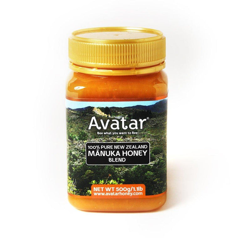 Manuka Honey Blend MGO 30+ with Kanuka honey 100% Pure New Zealand by Avatar - 500g Manuka Honey Blend Avatar Honey NZ 